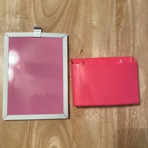 Pink and Grey Locker Board and Market Holder Set